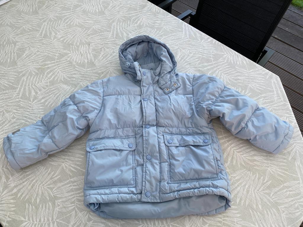 Lichtblauwe dikke winterjas H&M maat 128, 8 jaar, Kinderen en Baby's, Kinderkleding | Maat 128, Jongen of Meisje, H&M, Ophalen of Verzenden