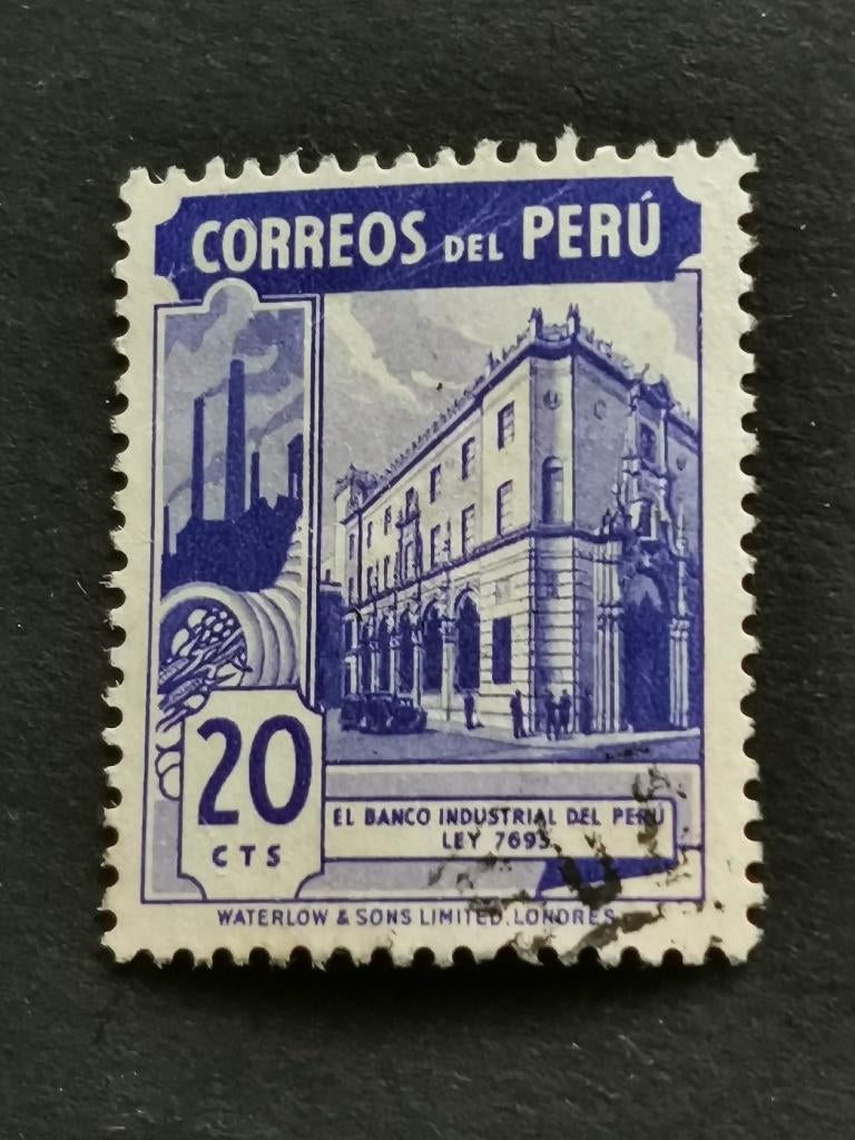 Pérou 1949 - Inscription WATERLOW & SONS, Enlèvement ou Envoi, Affranchi, Amérique du Sud
