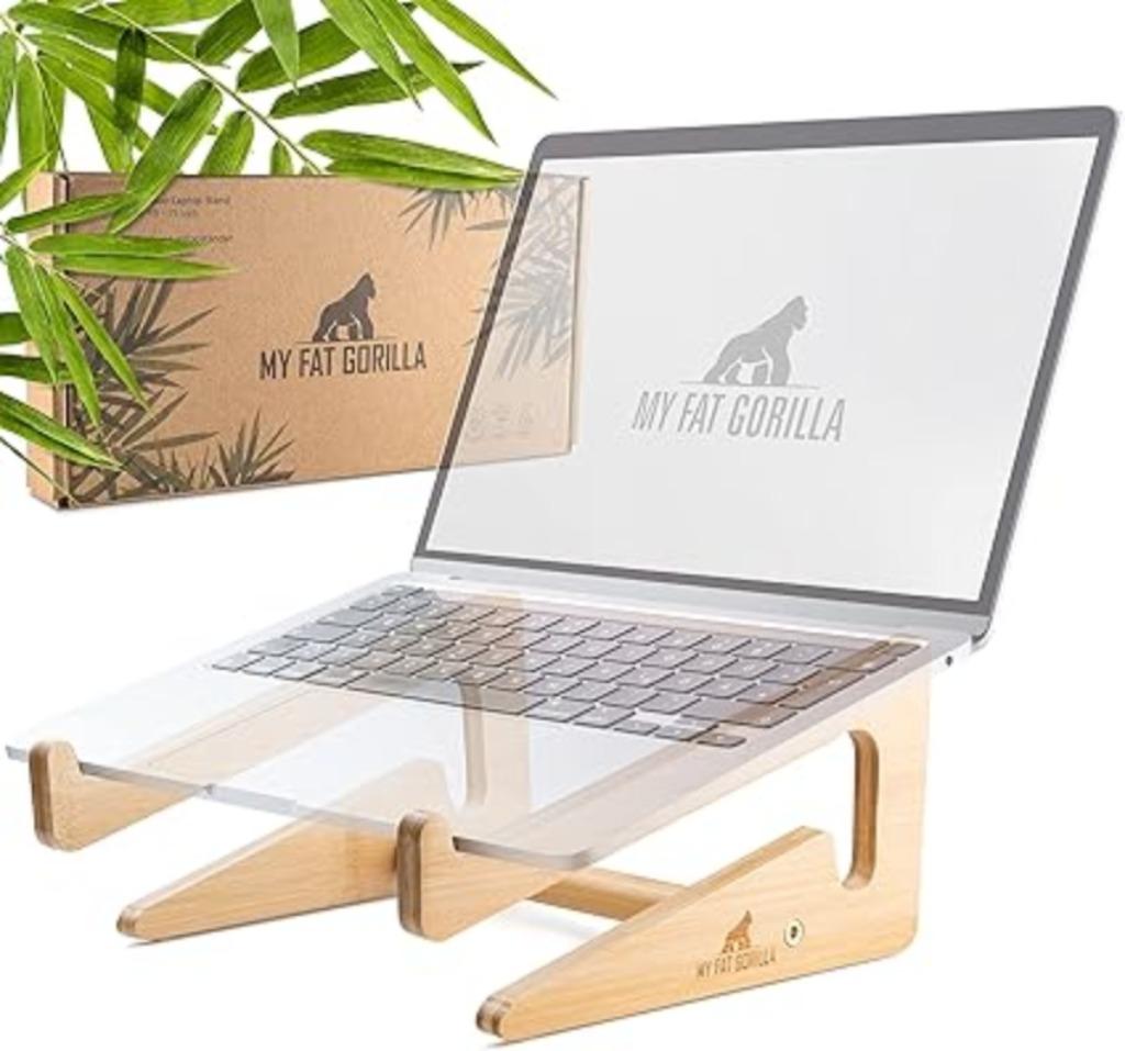 Laptopstandaard van bamboe SNELLE GRATIS LEVERING, Computers en Software, Laptopstandaarden, -, Verzenden, -, Nieuw