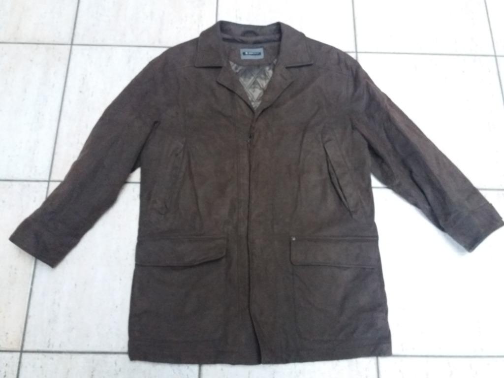 leder/daim winterjas Heren Mediuw, Ophalen of Verzenden, Gedragen, Maat 48/50 (M), Bruin