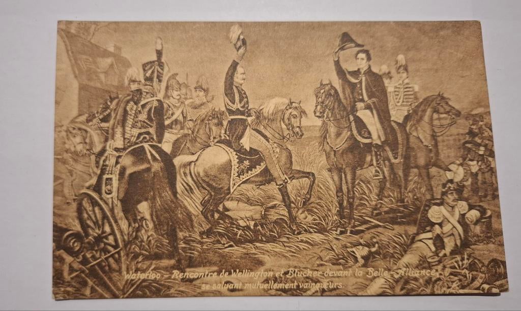 Waterloo, rencontre de Wellington et Blucher, Collections, Enlèvement ou Envoi, Non affranchie, Brabant Wallon