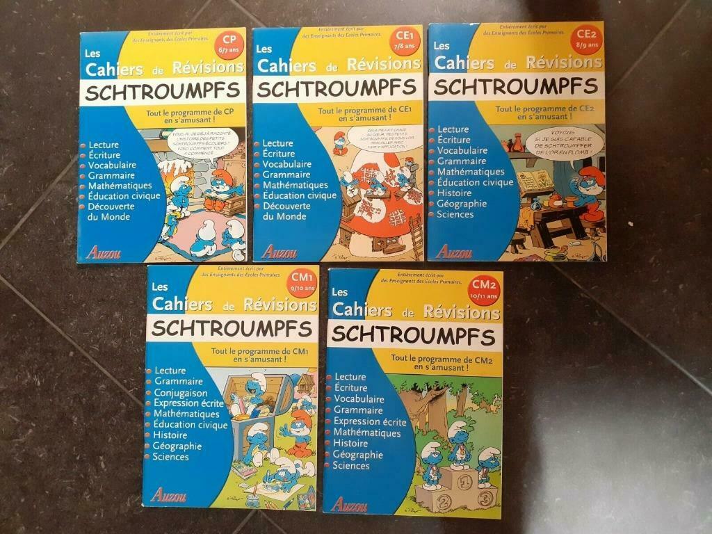"Les schtroumpfs" Cahiers de révision Peyo, Ophalen of Verzenden, Zo goed als nieuw, Verschillende Smurfen, Overige typen