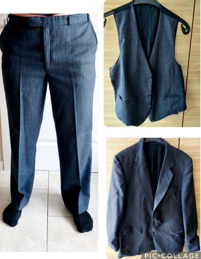 Costume, gilet, pantalon, sous-veste Trevira, taille 44-46 5, Vêtements | Hommes, Enlèvement ou Envoi, Porté, Taille 46 (S) ou plus petite