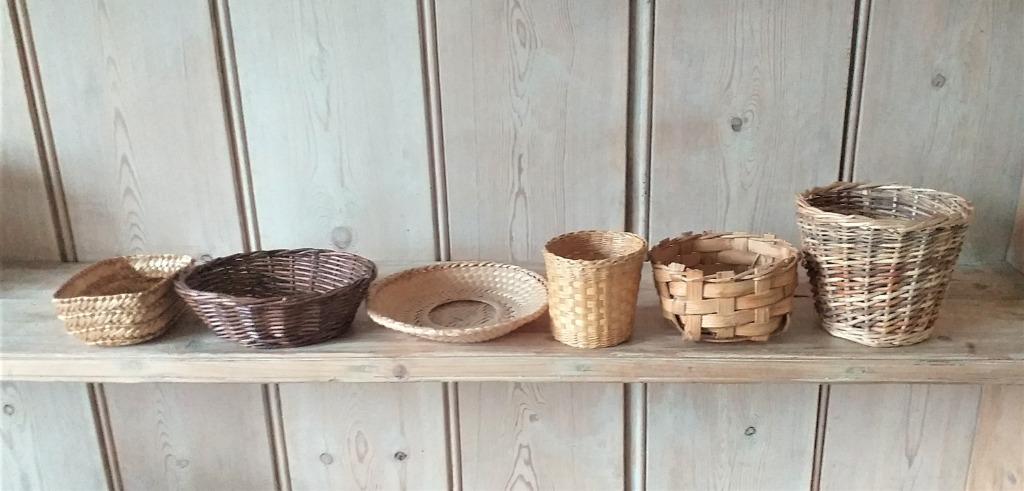 Lot de 6 petits paniers en osier pour décoration, Enlèvement ou Envoi, Utilisé, Osier