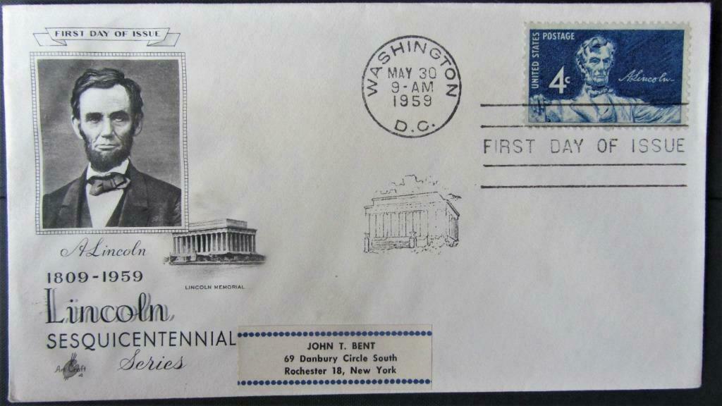 FDC PRESIDENTEN- PRESIDENT ABRAHAM LINCOLN, Enlèvement ou Envoi, Affranchi, Autres thèmes