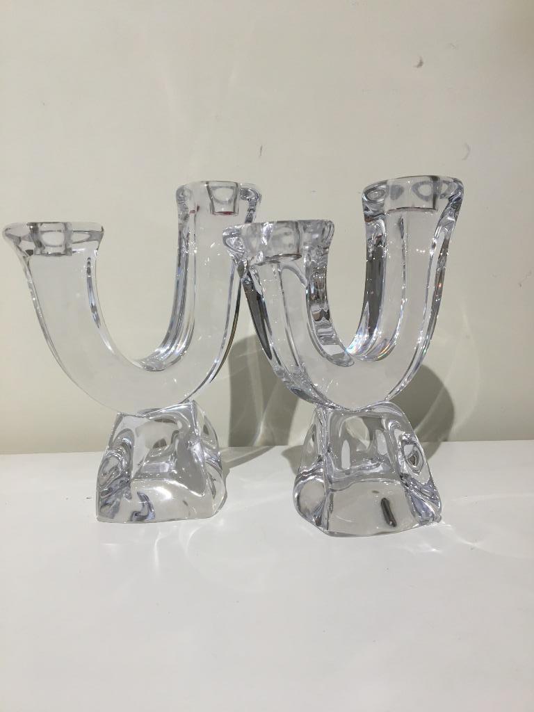 Bougeoirs en cristal DAUM, Antiquités & Art, Antiquités | Verre & Cristal, Enlèvement ou Envoi