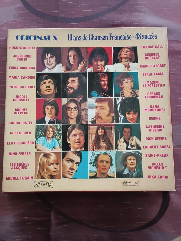 Vinyls originaux 10 ans de la chanson Française, 4 vinyls, Cd's en Dvd's, Ophalen, Zo goed als nieuw