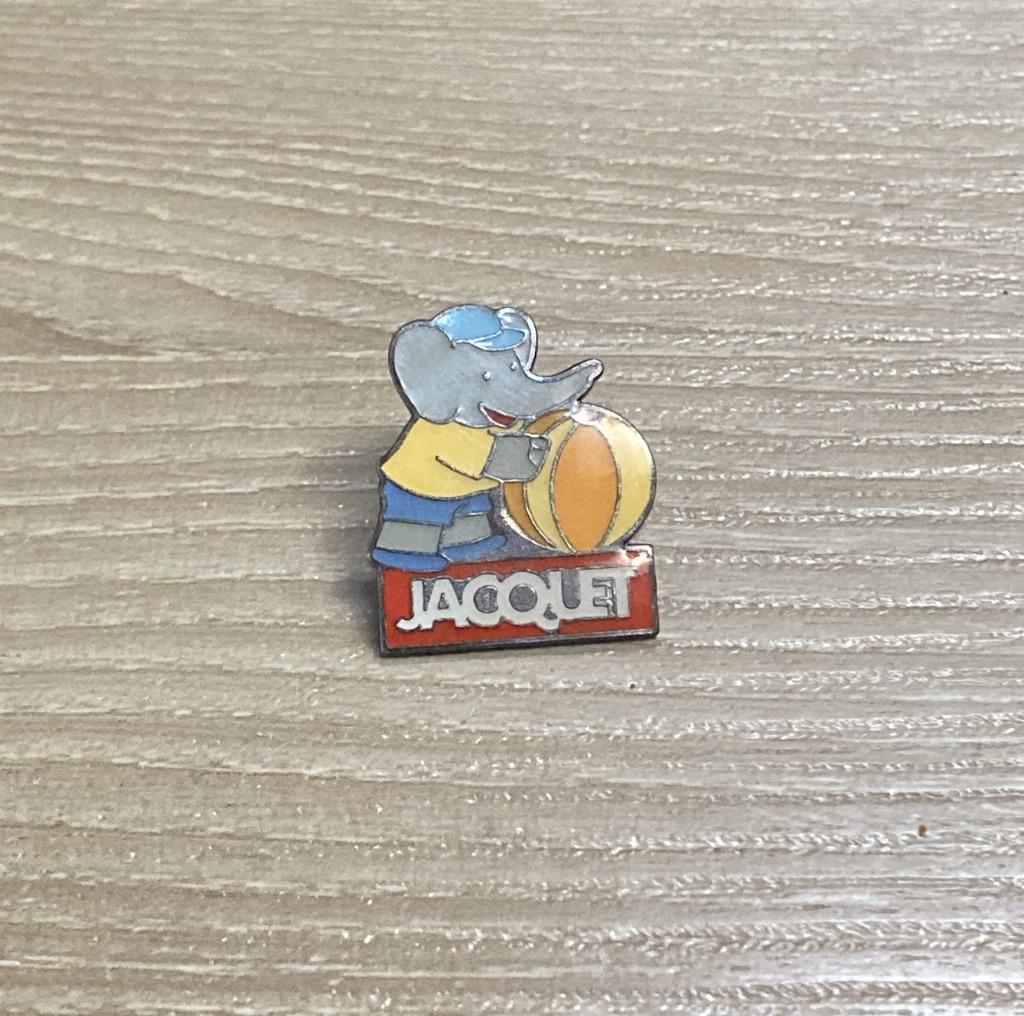 PIN - JACQUET - BABAR - ELEPHANT - OLIFANT - BRUNHOFF, Verzenden, Gebruikt, Figuurtje, Speldje of Pin