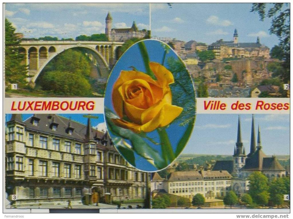 LUXEMBOURG VILLE DES ROSES 1986 CARTE POSTALE, Collections, Enlèvement ou Envoi, 1980 à nos jours, Affranchie, Belgique et Luxembourg