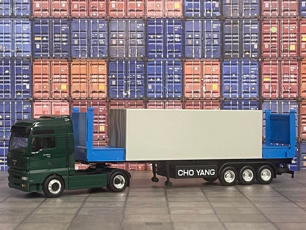 Herpa MAN TGA CHO YANG 1:87, Ophalen of Verzenden, Zo goed als nieuw, Bus of Vrachtwagen, Herpa