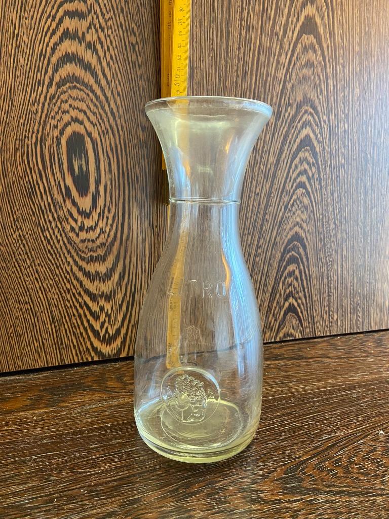 Carafe en verre 1 litre et 12 verres à eau neufs, Ophalen, Glas of Glazen, Nieuw, Glas