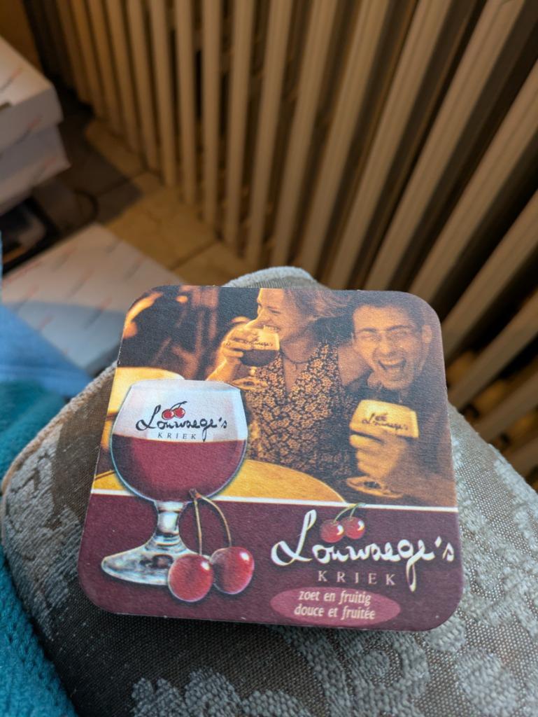 Louwaege's kriek, Verzamelen, Ophalen of Verzenden, Zo goed als nieuw, Viltje(s)