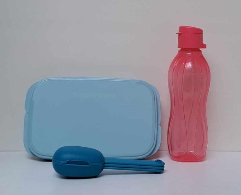 Tupperware™ « Set Déjeuner » bleu clair et foncé - rose, Envoi, Neuf, Bleu, Boîte