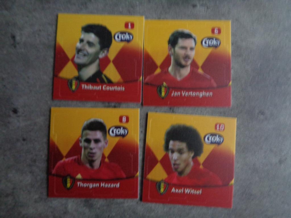 VOETBAL kaarten CROKY RODE DUIVELS 4X, Verzenden