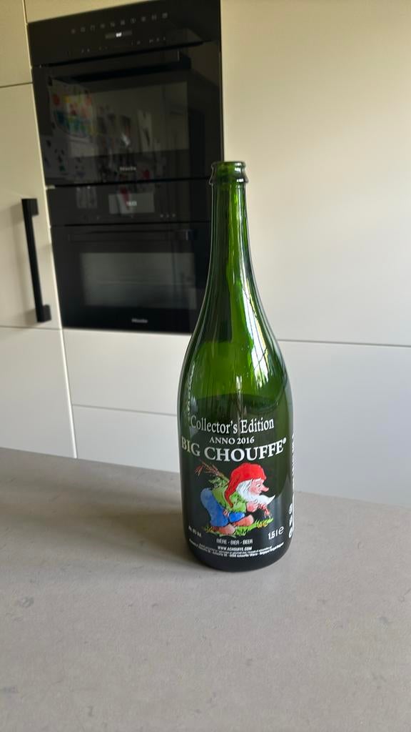 Big Chouffe 1,5liter 2016 ( leeg), Ophalen of Verzenden, Zo goed als nieuw