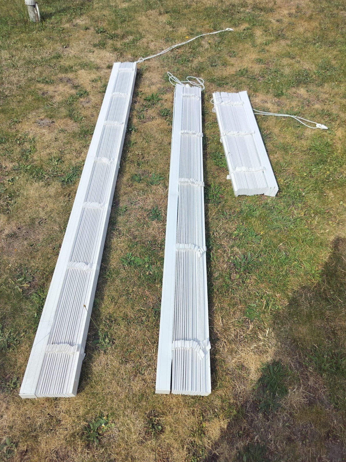 Drie houten lamellen gordijn, nieuwe versie. 350€ totaal, Ophalen, Gordijn
