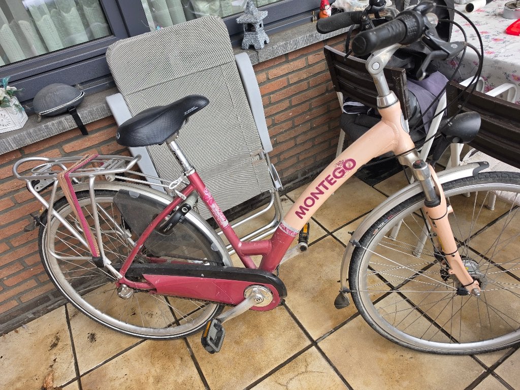 DAMES FIETS MONTEGO, Gebruikt, Versnellingen, 50 tot 53 cm, Schijfrem