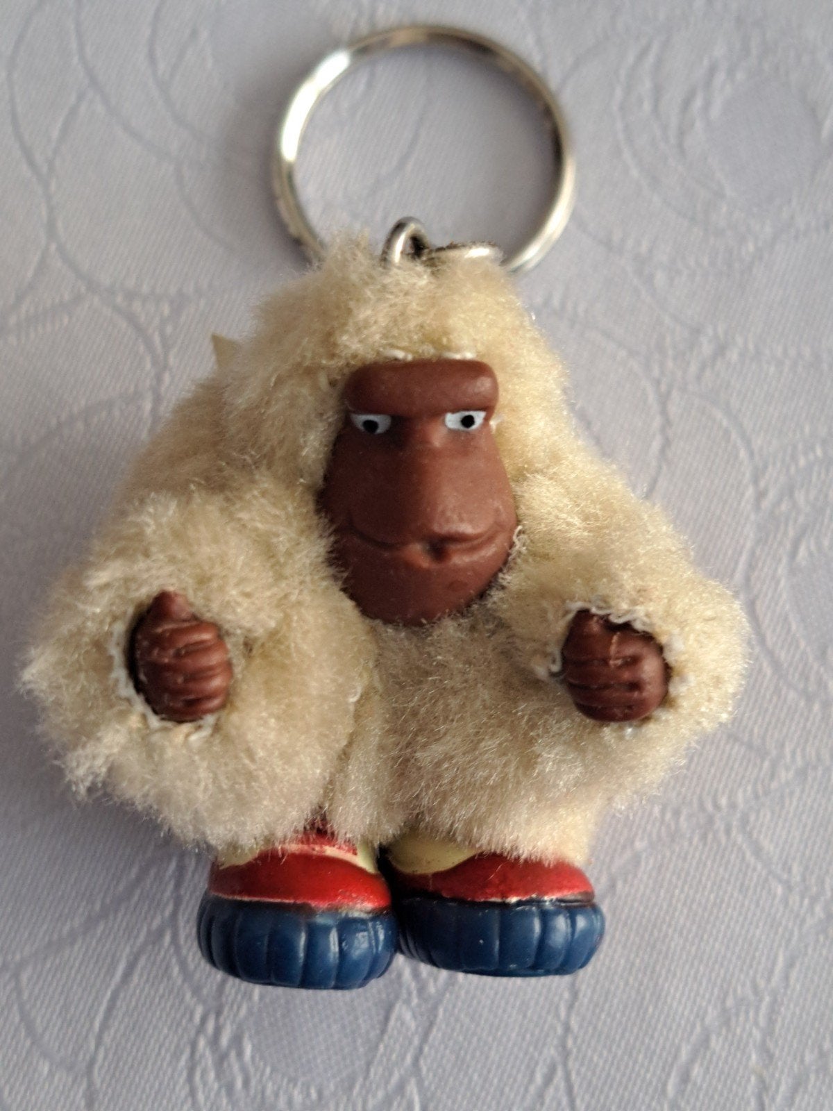 Vintage Kipling Aapje sleutelhanger-Eric rood-blauwe schoen, Envoi, Comme neuf, Animal et Nature