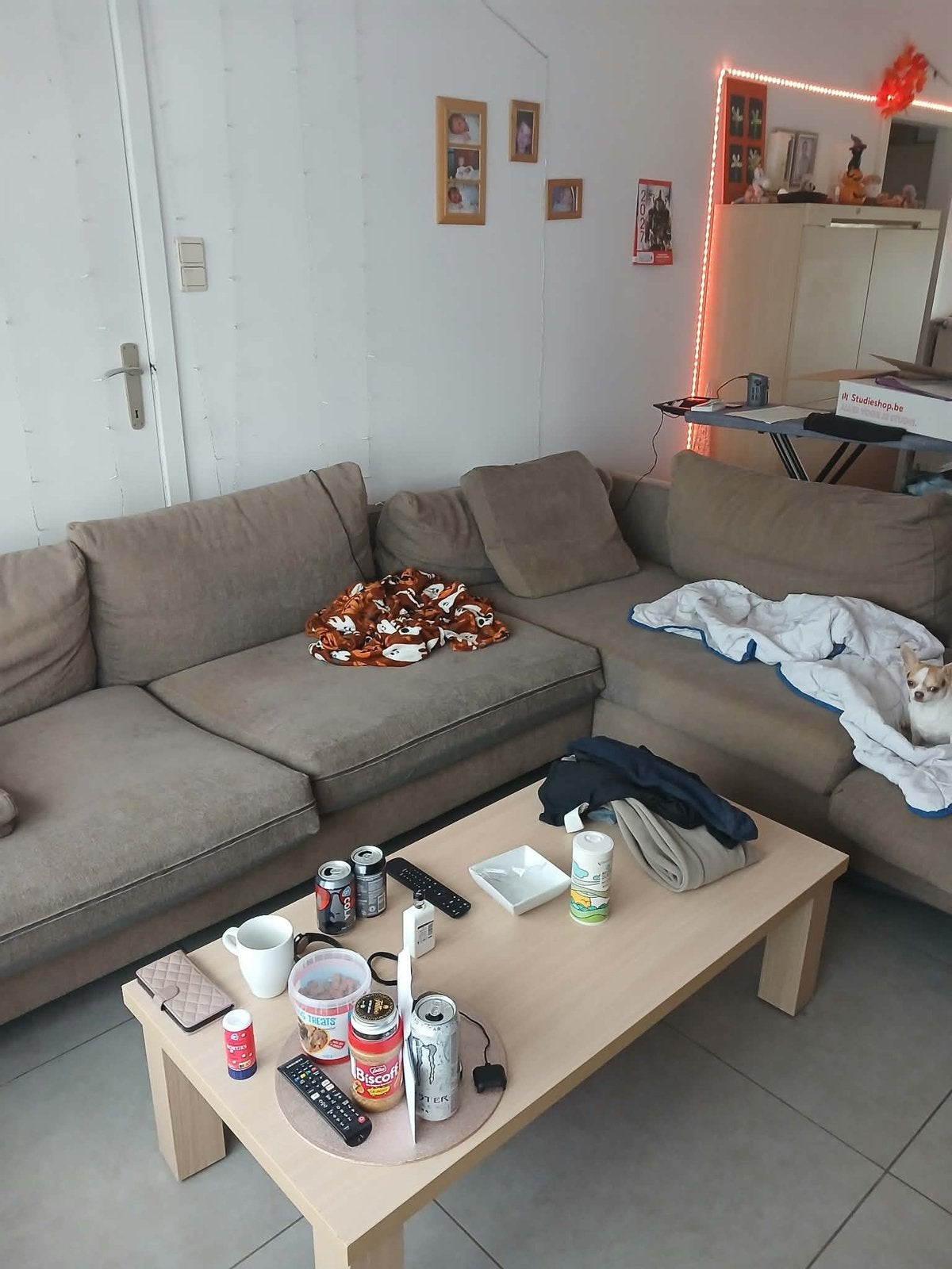 Hoek zetel, Huis en Inrichting, Ophalen, Gebruikt, Stof, Hoek