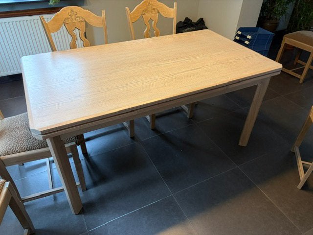 Table extensible - chaises en option, Maison & Meubles, Enlèvement, Comme neuf