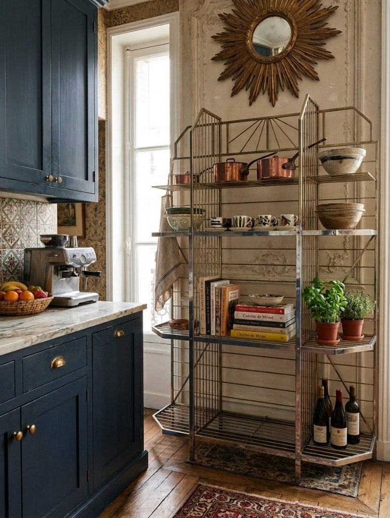 Etagère de boulangerie art déco métal chromé, Enlèvement ou Envoi