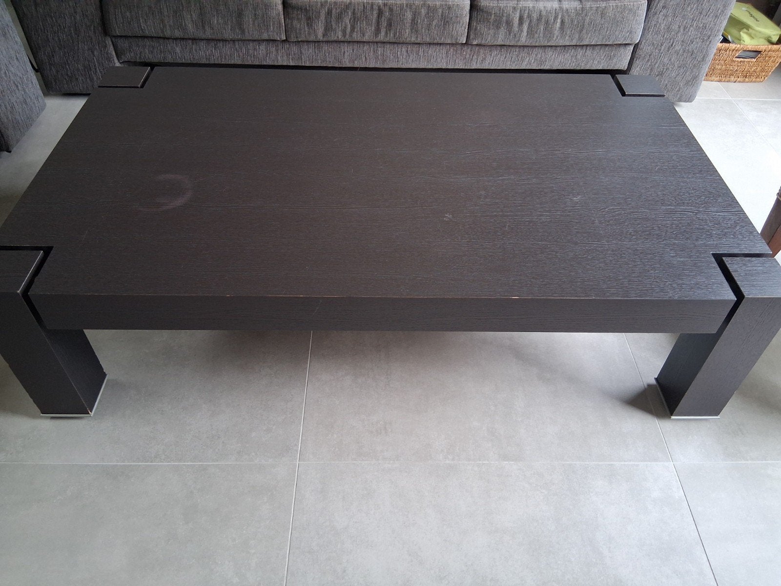 salontafel L 140 B 80 H 40. hout, Ophalen