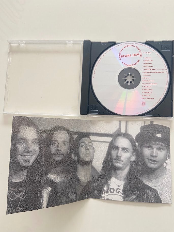 Zeldzame bootleg CD van PEARL JAM "accoustic tour 1992", Ophalen, Zo goed als nieuw, Album, Hard Rock