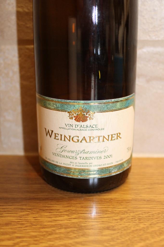 Weingartner Vendanges Tardives 2001 Gewurztraminer Alsace, Pleine, Comme neuf, Vin blanc, Enlèvement