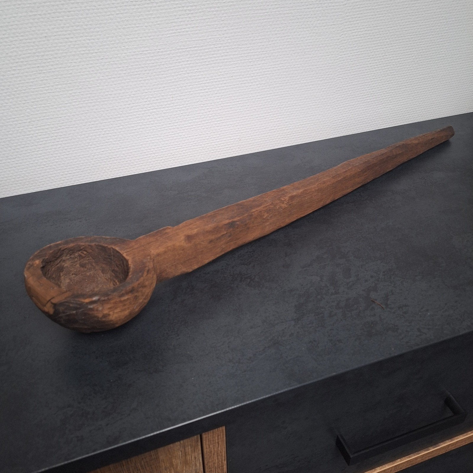 Rustieke houten lepel, Ophalen of Verzenden