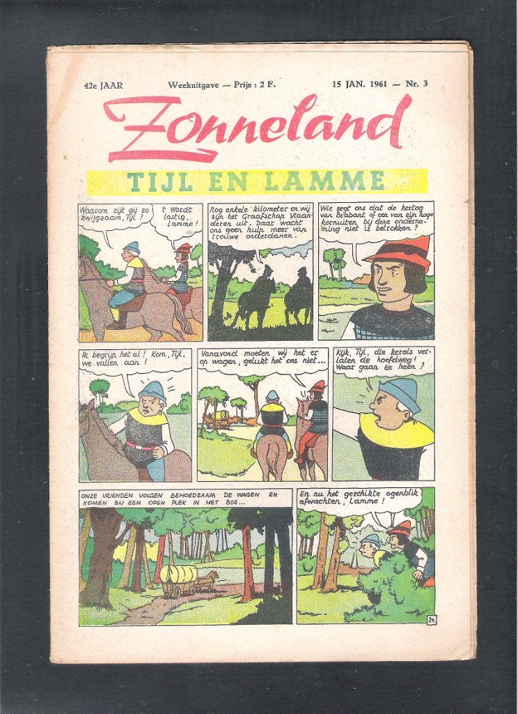 ZONNELAND 15 Jan. 1961 Nr. 3  -  TIJL  EN  LAMME, Enlèvement ou Envoi, Utilisé