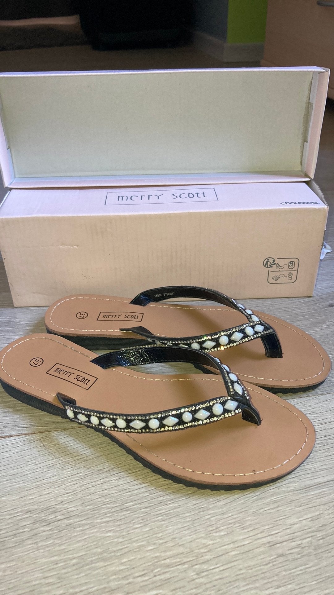 Sandale merry scott, Enlèvement ou Envoi, Comme neuf, Sandales, Noir