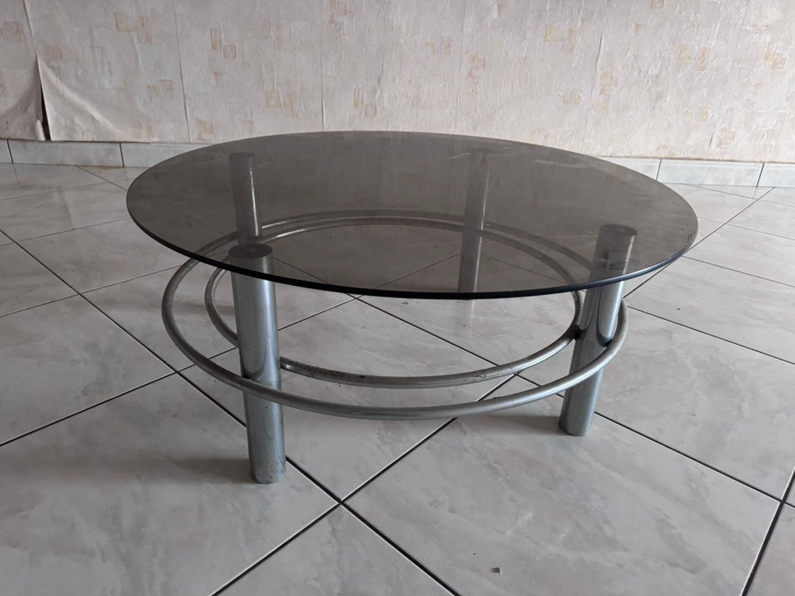 Table basse mid-century, Maison & Meubles, Mid century, Verre, Rond, 50 à 100 cm
