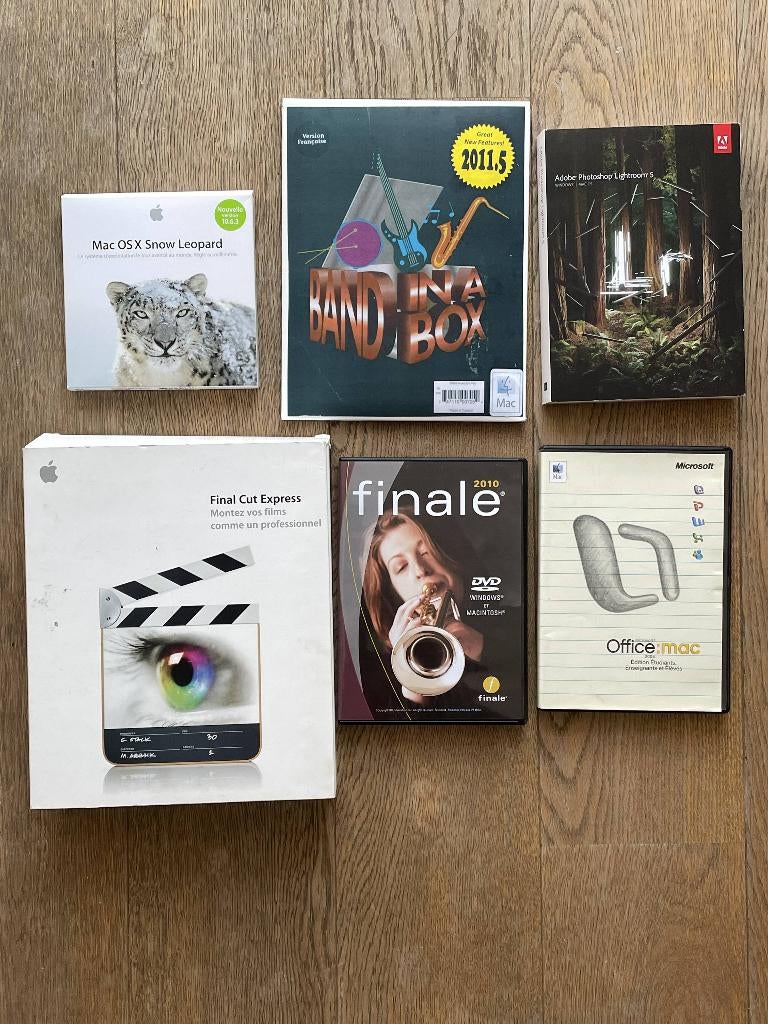 Lot de Logiciels Créatifs & Musique pour Mac OSX, Informatique & Logiciels, Systèmes d'exploitation, Utilisé, MacOS, Enlèvement ou Envoi