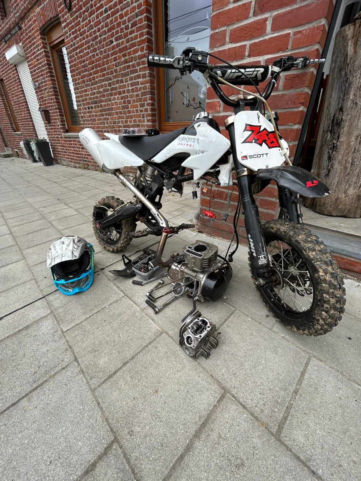 125cc motorcross, Fietsen en Brommers, Gebruikt, Schijfrem, Dirtbike, 125 cc