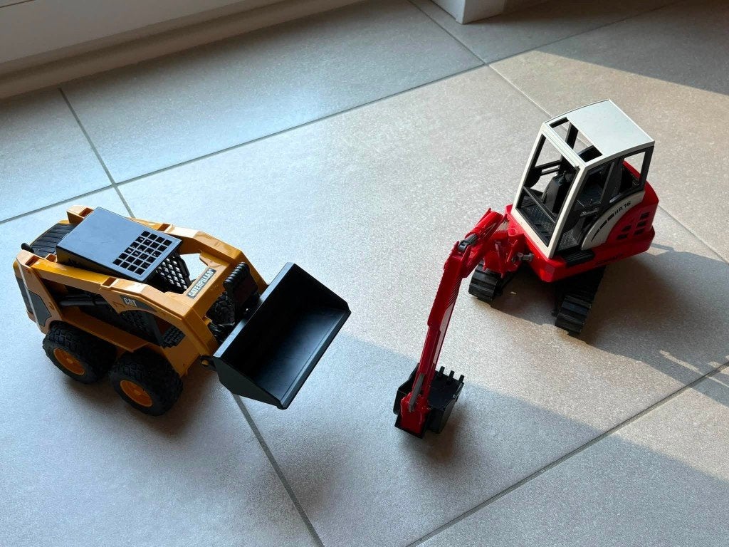 Bruder - Ensemble Grue de chantier & Bob cat, Enfants & Bébés, Enlèvement, Utilisé
