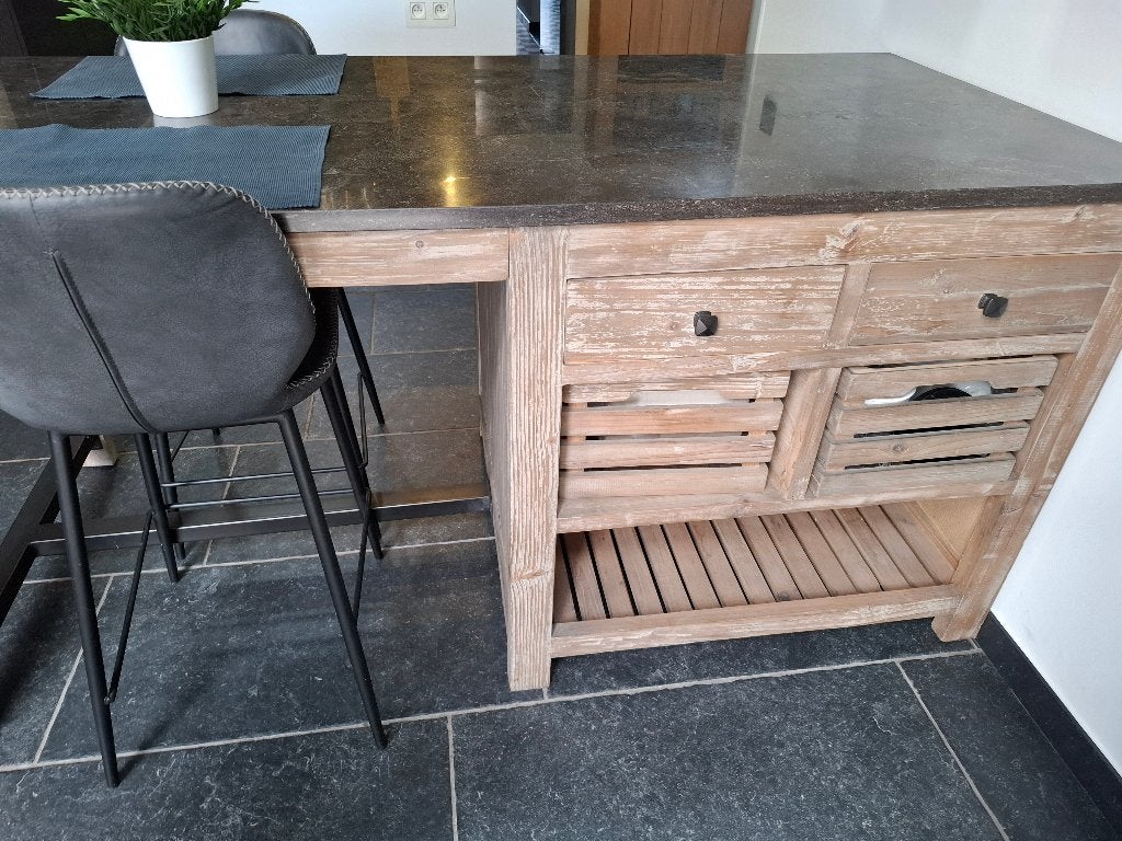 Keukenmeubel Kitch eik met natuursteen, Huis en Inrichting, Ophalen, 75 cm of meer, 150 tot 200 cm, Zo goed als nieuw