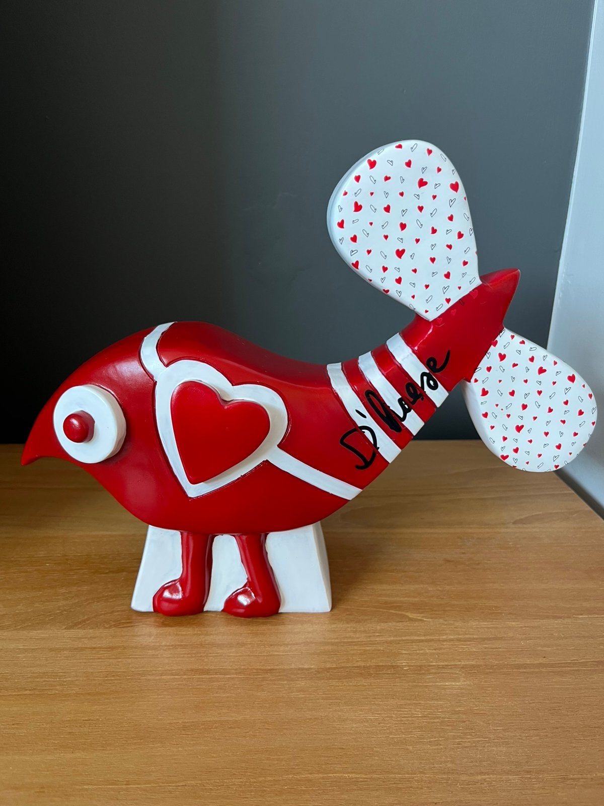 Hannes D'Haese (1965) - LOVE BIRD, Antiek en Kunst, Ophalen of Verzenden, Object, Rood, Gesigneerd