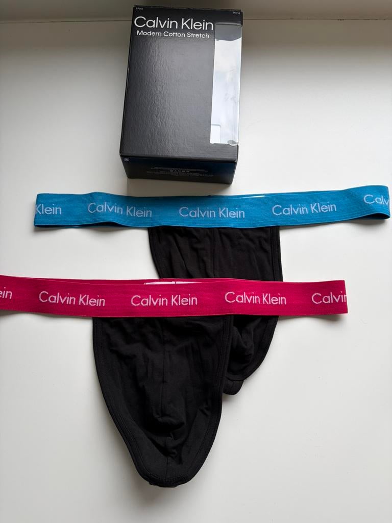 Set Calvin Klein String XL, Verzenden, Zwart, Slip