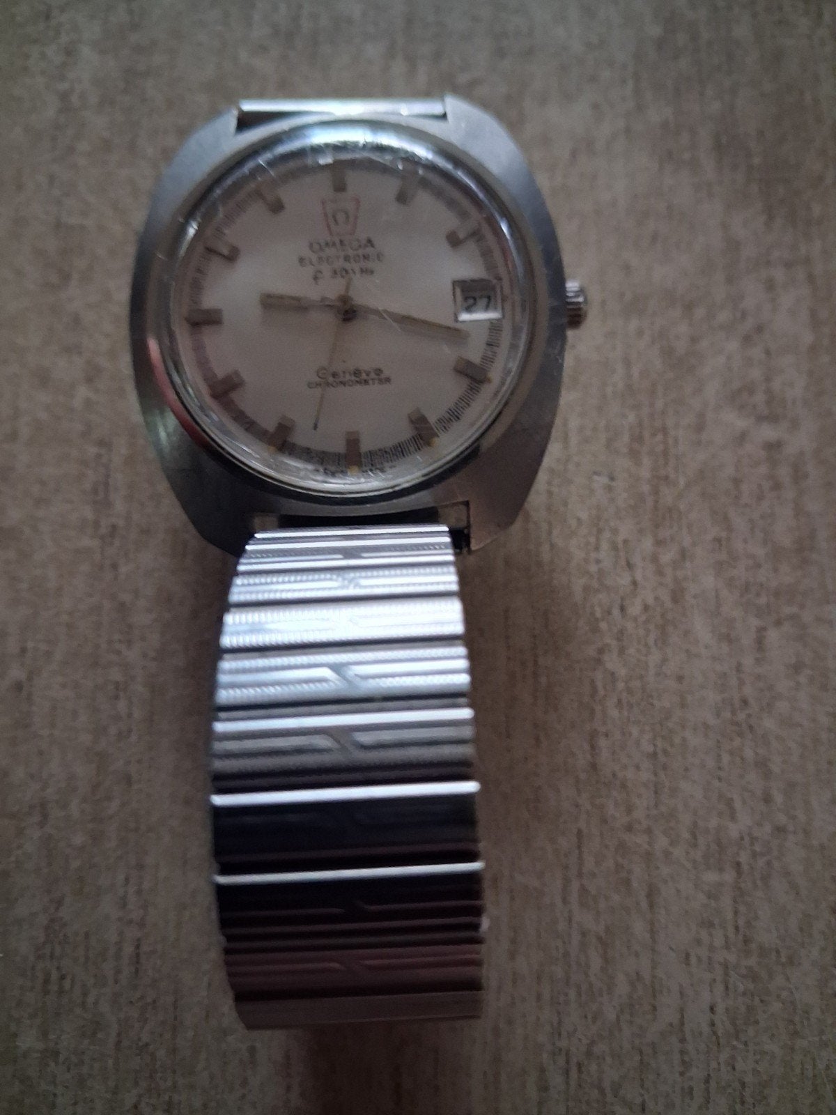 montre oméga Electronic f.300 hz jeneve chronometer, Enlèvement ou Envoi