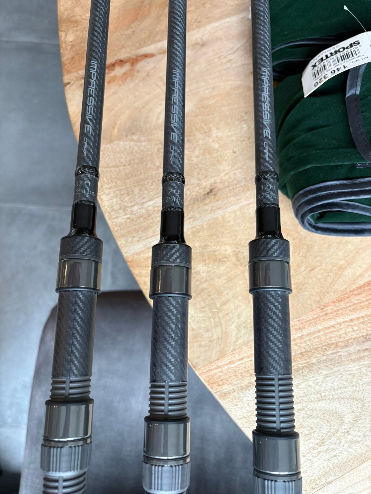 3 stuks hagelnieuwe Sportex Impressive Carp (12ft en 3,25lb), Enlèvement, Comme neuf
