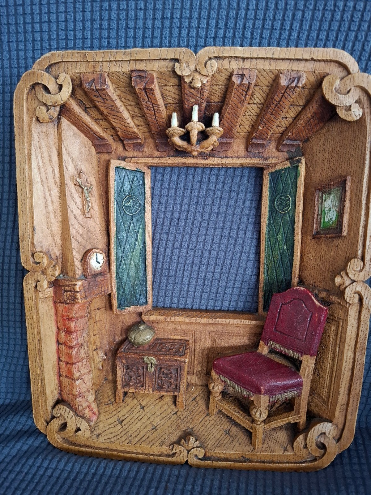unieke vintage 3D fotolijst, diorama raam, Ophalen