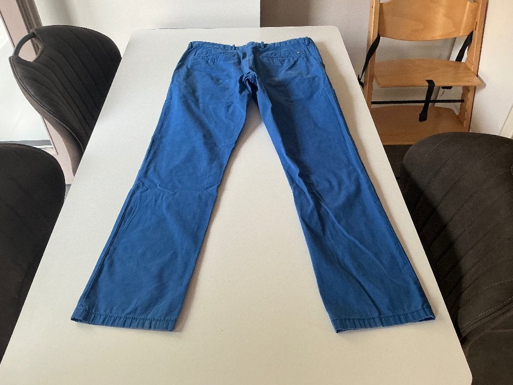Lange broek Tommy Hilfiger wijdte 34 lengte 34, Kleding | Heren, Ophalen of Verzenden, Gedragen, Blauw, Tommy hilfiger