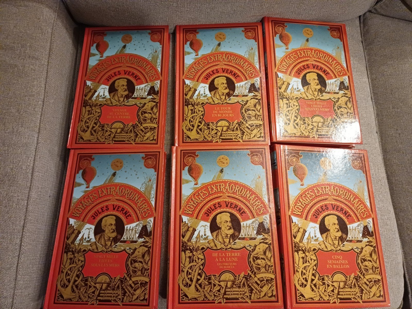 Set van 6 boeken Jules Verne in het Frans, Ophalen