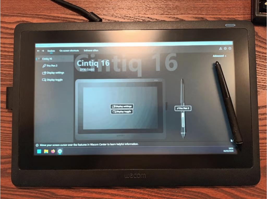 wacom cintiq 16 (2019), Informatique & Logiciels, Enlèvement, Utilisé, Filaire, Wacom
