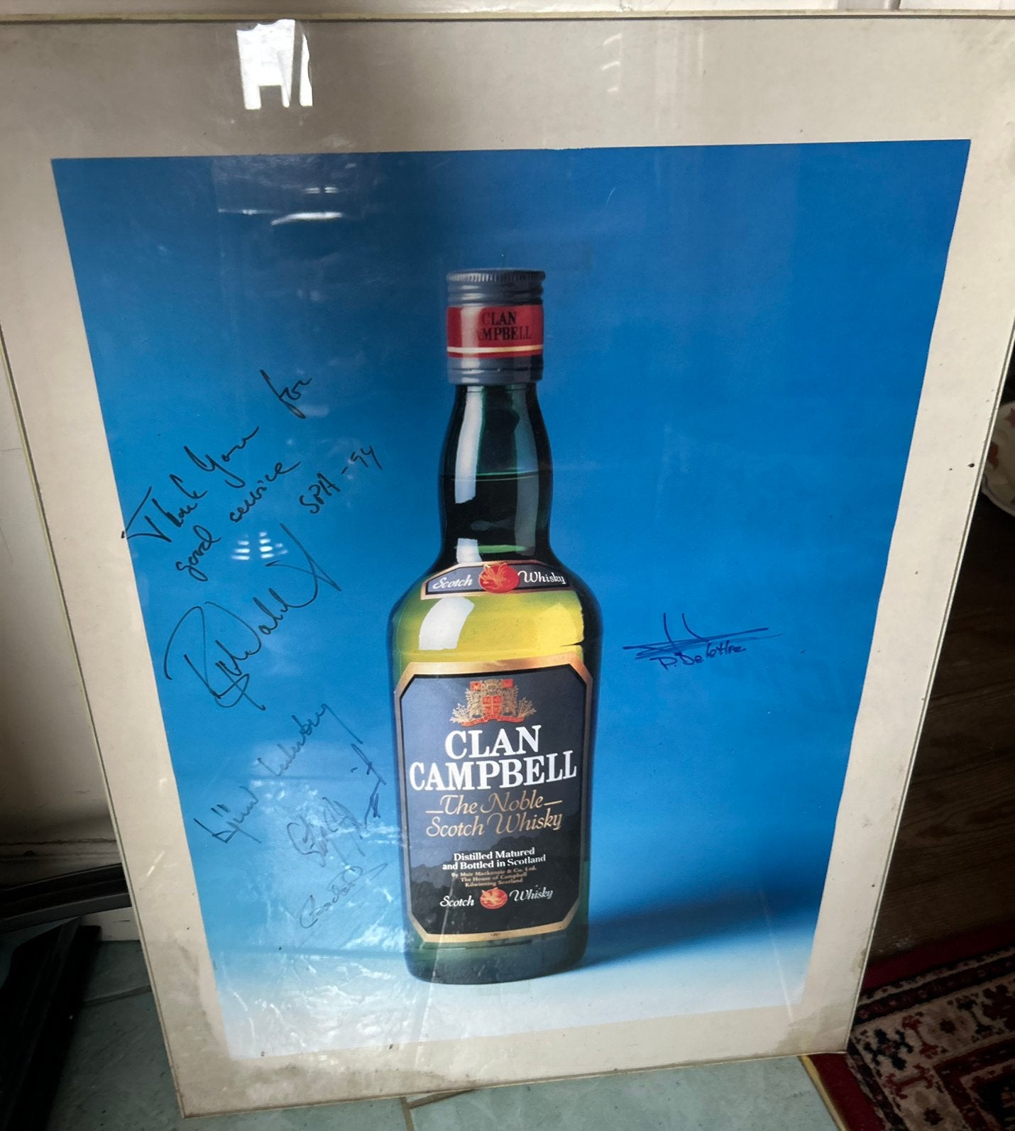 Gesigneerd reclamebord, Ophalen, Gebruikt