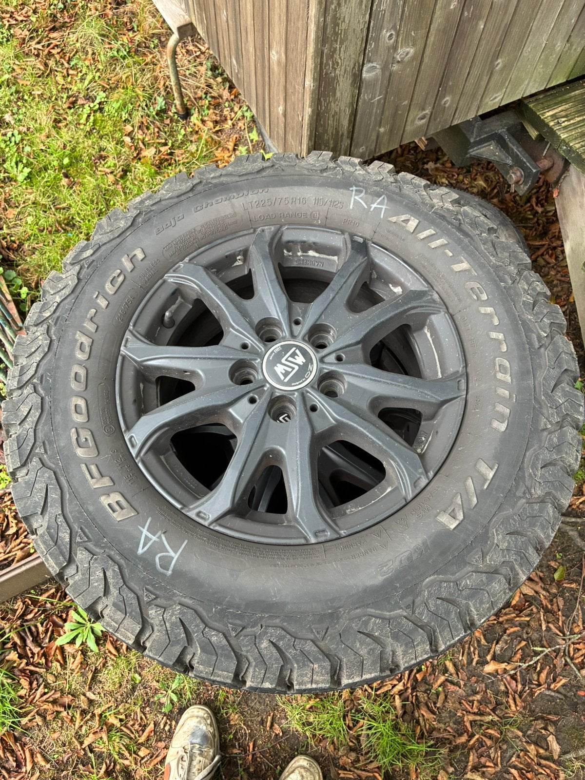 Alu velgen MSW met bf goodrich AT banden, Ophalen, 16 inch, All Season, Band(en)