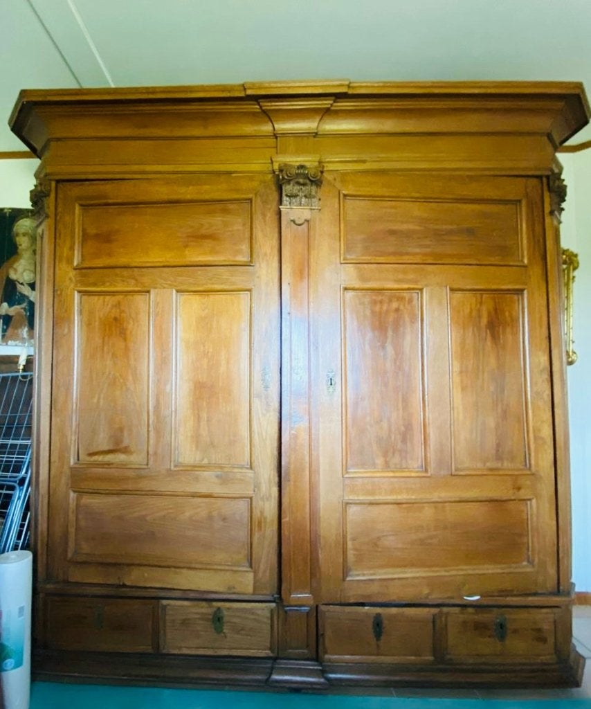 Très belle armoire ancienne de sacristie, 200 cm ou plus, Fin XIXe / début XXe, Comme neuf, Enlèvement