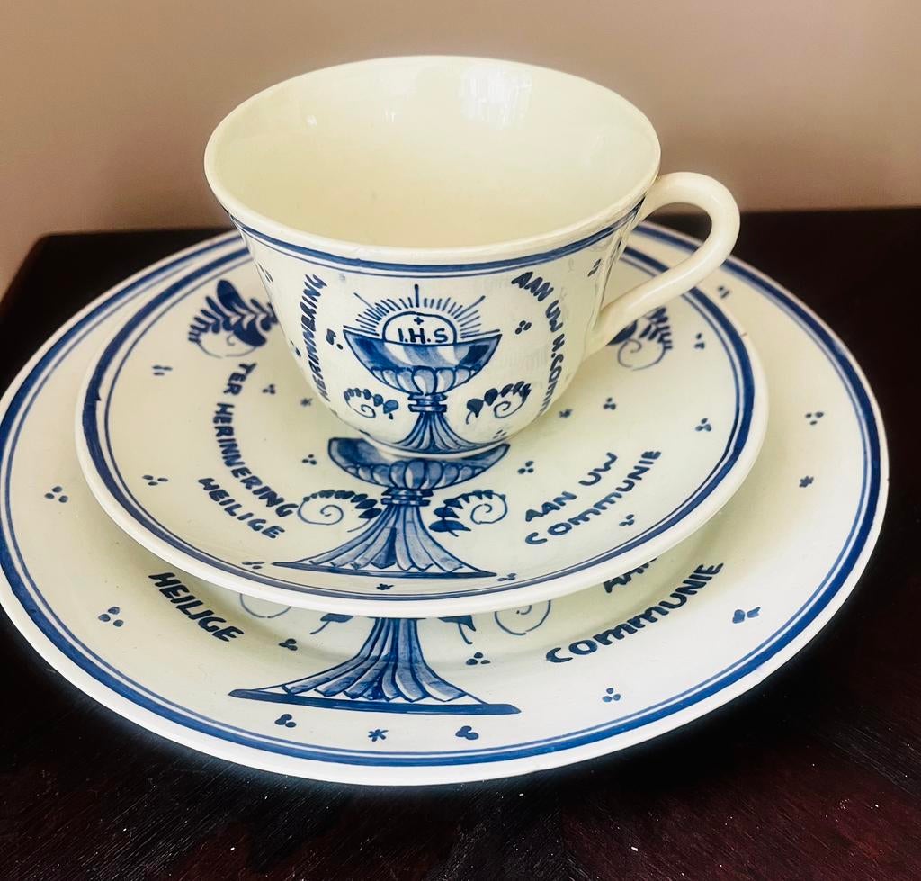 Delfts Blauw Kleine Communie dejeunertje nostalgie, Ophalen