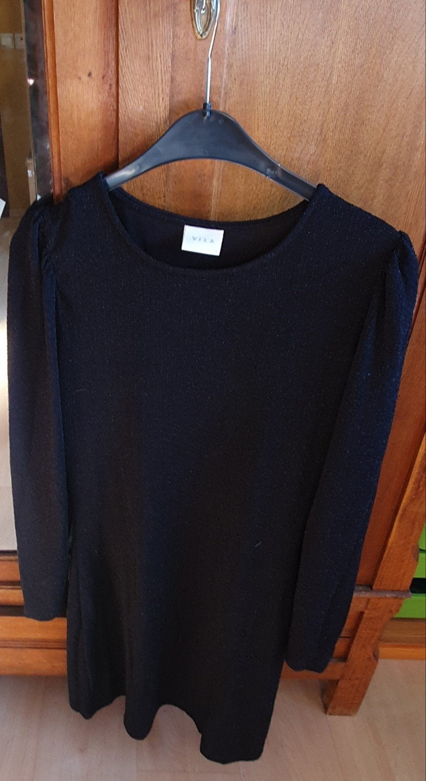 Vila glitter jurk / kleedje zwart - maat M, Maat 38/40 (M), Zwart, Vila, Ophalen of Verzenden