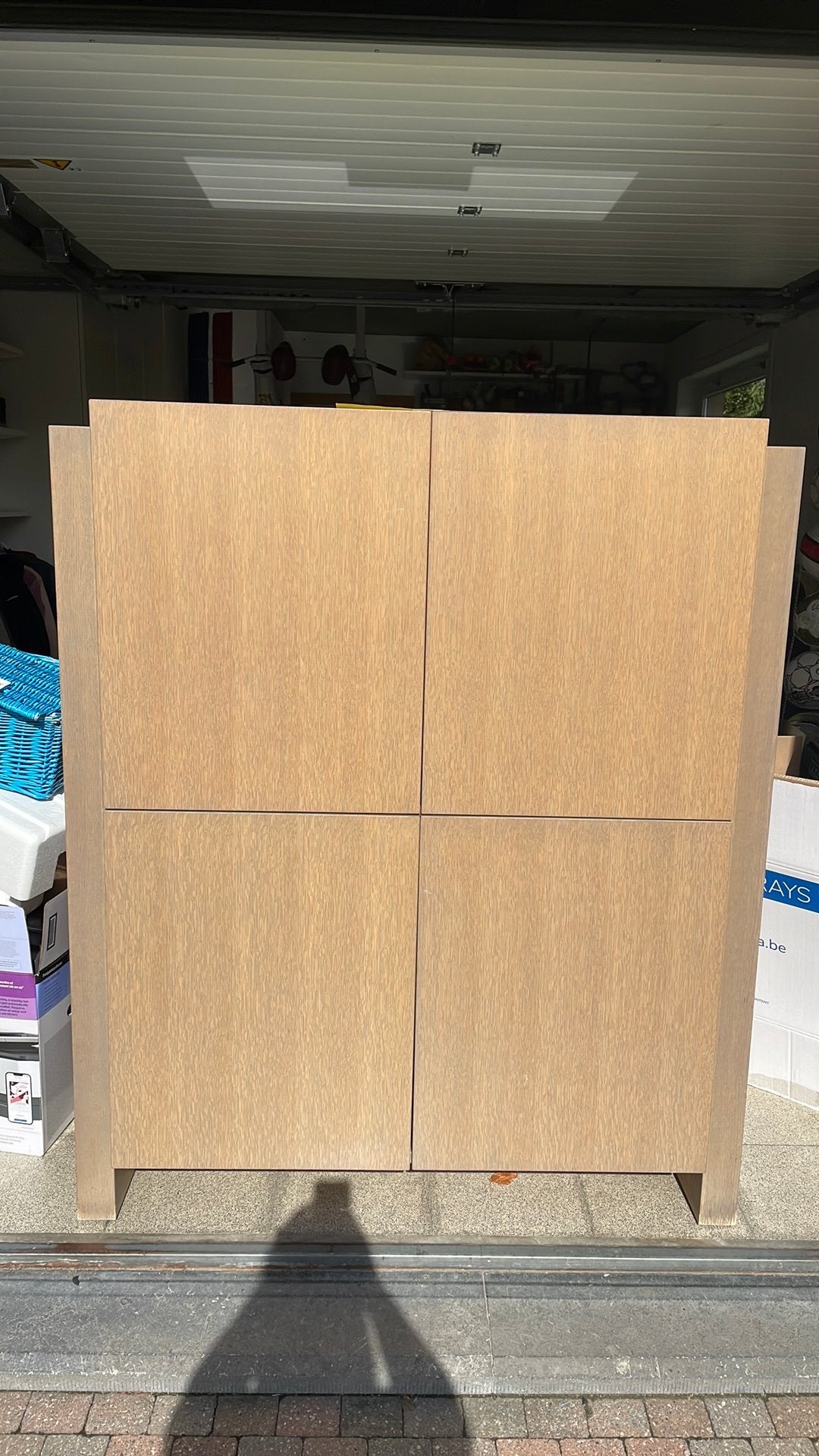 Kast GRATIS op te halen GERESERVEERD, Avec porte(s), Moins de 150 cm, Utilisé, Autres essences de bois